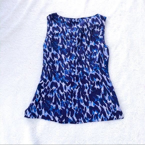 Halogen Ruffle Front Tank Blue Purple Side Zip XS - Picture 5 of 5